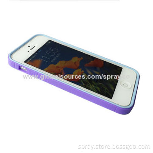 Dual-injection Two-tone Colored TPU Frame Cases for iPhone 5S, Lightweight, Tear-resistant